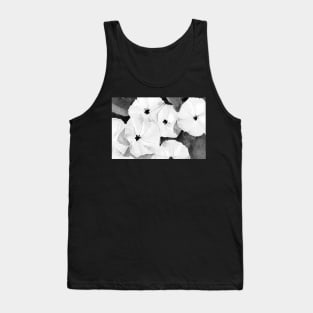 Ode To Georgia 1 in Black and White - Wild Morning Glories Tank Top